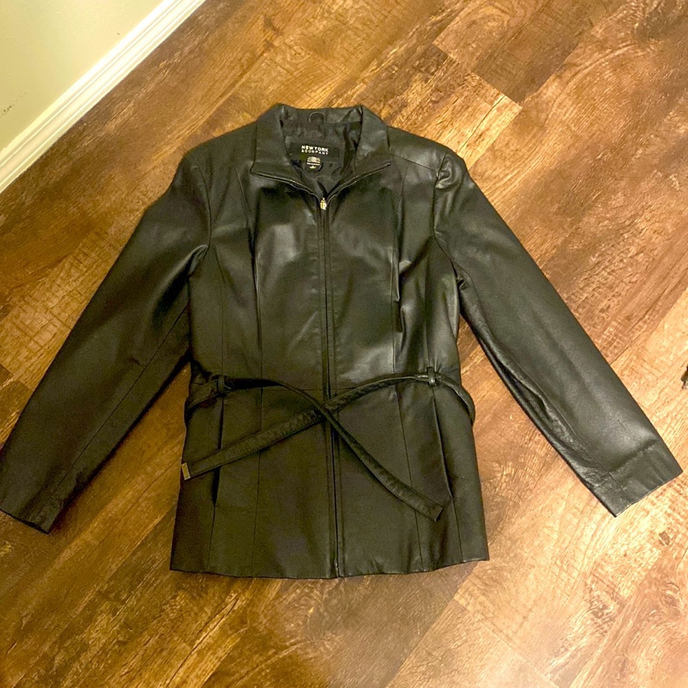 Black leather, New York and Company leather Jacket
